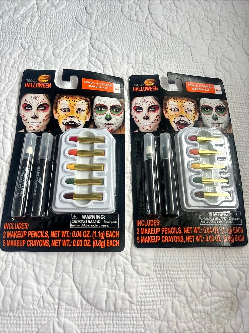 Happy Halloween Pencil & Crayon Makeup Kit – NEW - 2‑Pack – Pencils + Crayons